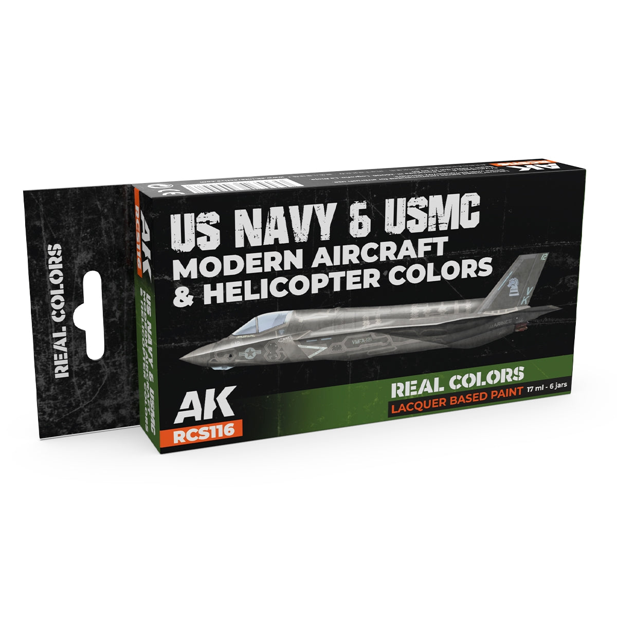 AK Interactive RCS116 Couleurs des avions et hélicoptères modernes de l'US Navy et de l'USMC 6x17ml