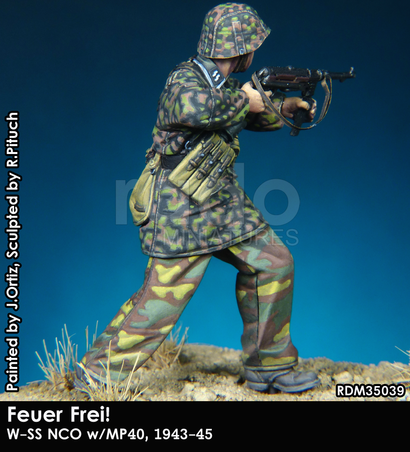 RADO Miniatures RDM35039 Feuer Frei W-SS NCO w/Mp-40 1943-45 1/35 – Bild 3
