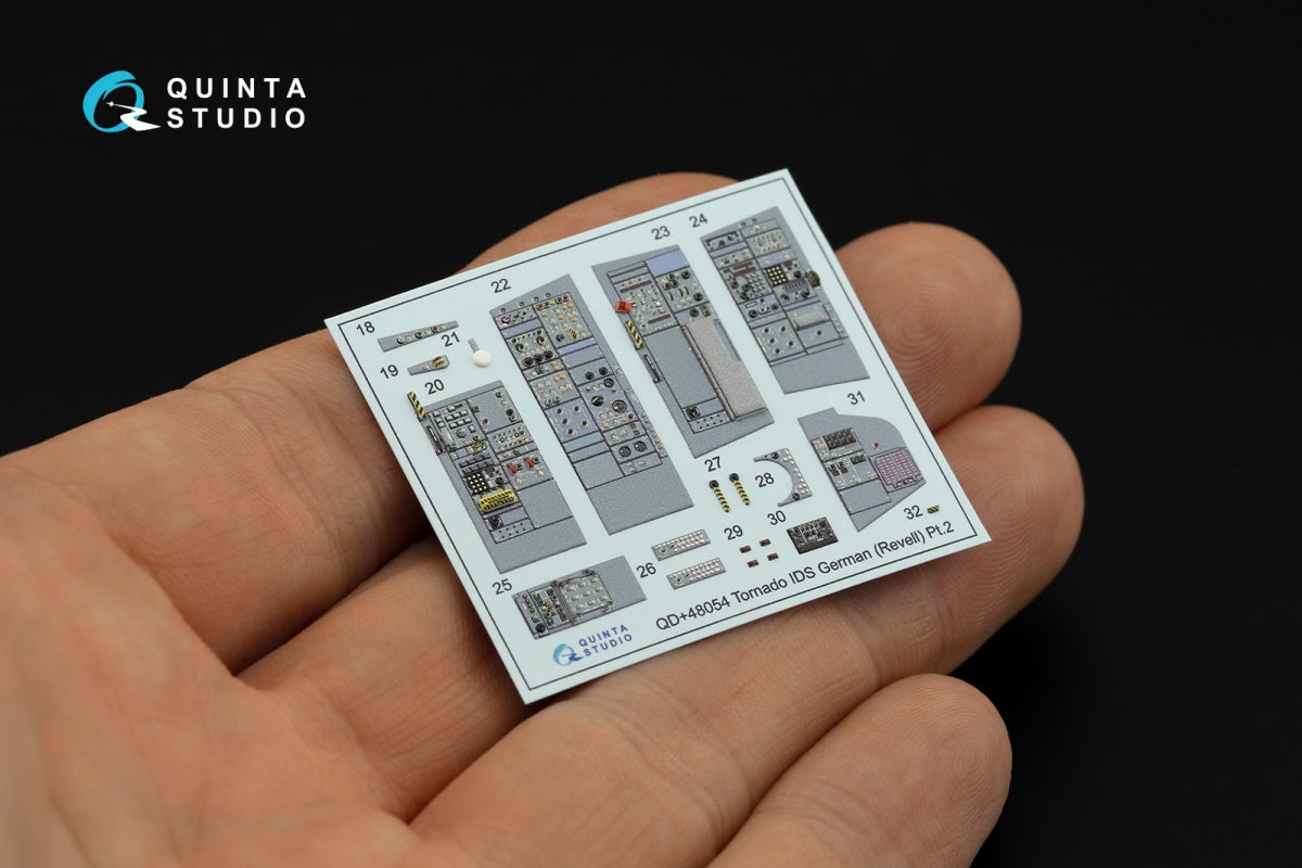 Quinta Studio QDS+48054 Tornado IDS German 3D-Printed &amp;amp; coloured Interior on decal paper (Revell) (small version) (with 3D-printed resin parts) 1/48 – immagine 5