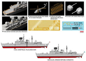 Dragon 7133 H.M.S. Sheffield Type 42 Destroyer Batch 1 (Falklands War 30th Anniversary) 1/700 – Bild 2