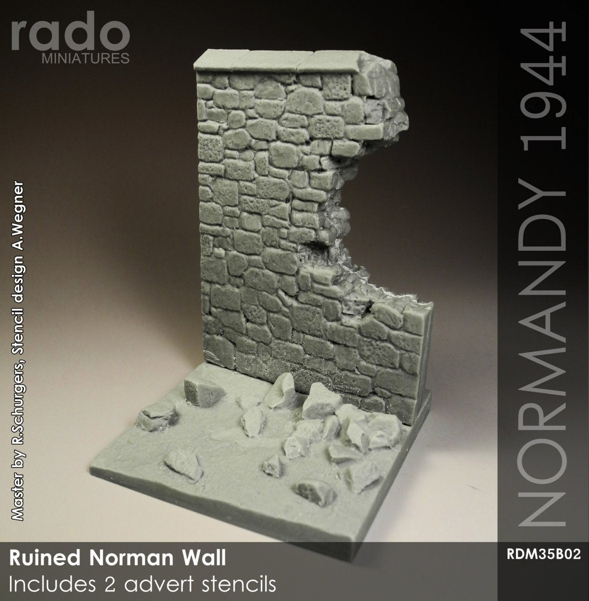 RADO Miniatures RDM35B02 Ruined Norman Wall 1/35 – Bild 2