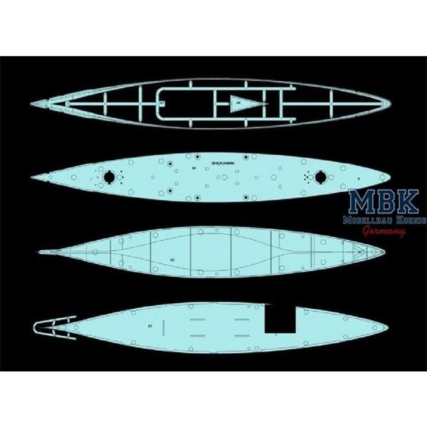 FlyHawk Model FH1132 German Battleship Bismarck 1941 1/700 – immagine 2