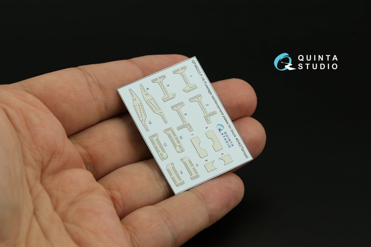 Quinta Studio QP48023 F-16 block 40/42 reinforcement plates (Tamiya) 1/48 – Bild 5