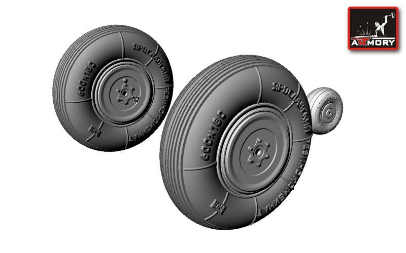 Armory Models AW72004 Yakovlev Yak-3 wheels 1/72 – immagine 2