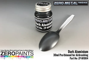 Zero Paints ZP-M1004 Dark Aluminium Paint Zero Metal Finishes 30ml