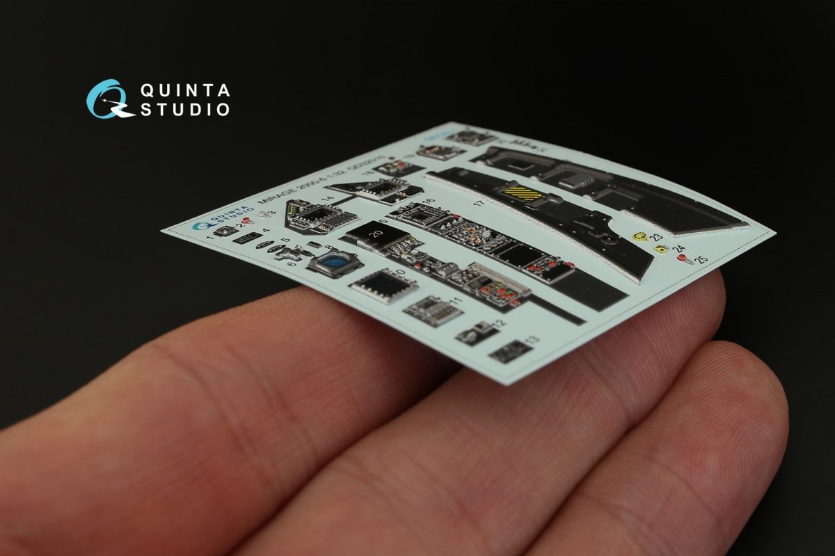 Quinta Studio QD32010 Mirage 2000-5 3D-Printed &amp;amp; coloured Interior on decal paper (for Kitty Hawk kit) 1/32 – immagine 8