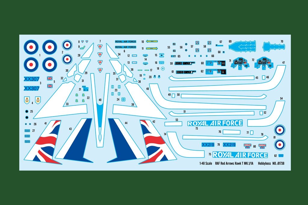Hobby Boss 81738 RAF Red Arrows Hawk T MK.1/1A 1/48 – Bild 3