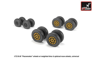 Armory Models AW72327 B-36 Peacemaker wheels w/ weighted tires, optional nose wheels 1/72 – Bild 4