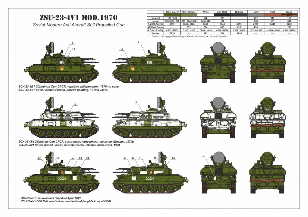 Armory Models 72443 ZSU-23-4V1 Shilka mod.1970 Soviet Modern AA SPG 1/72 – Bild 19
