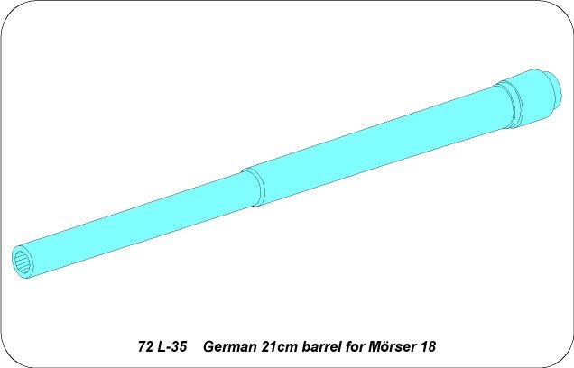 Aber 72L-35 Canon allemand de 21cm pour Mörser 18 1/72  – image 5