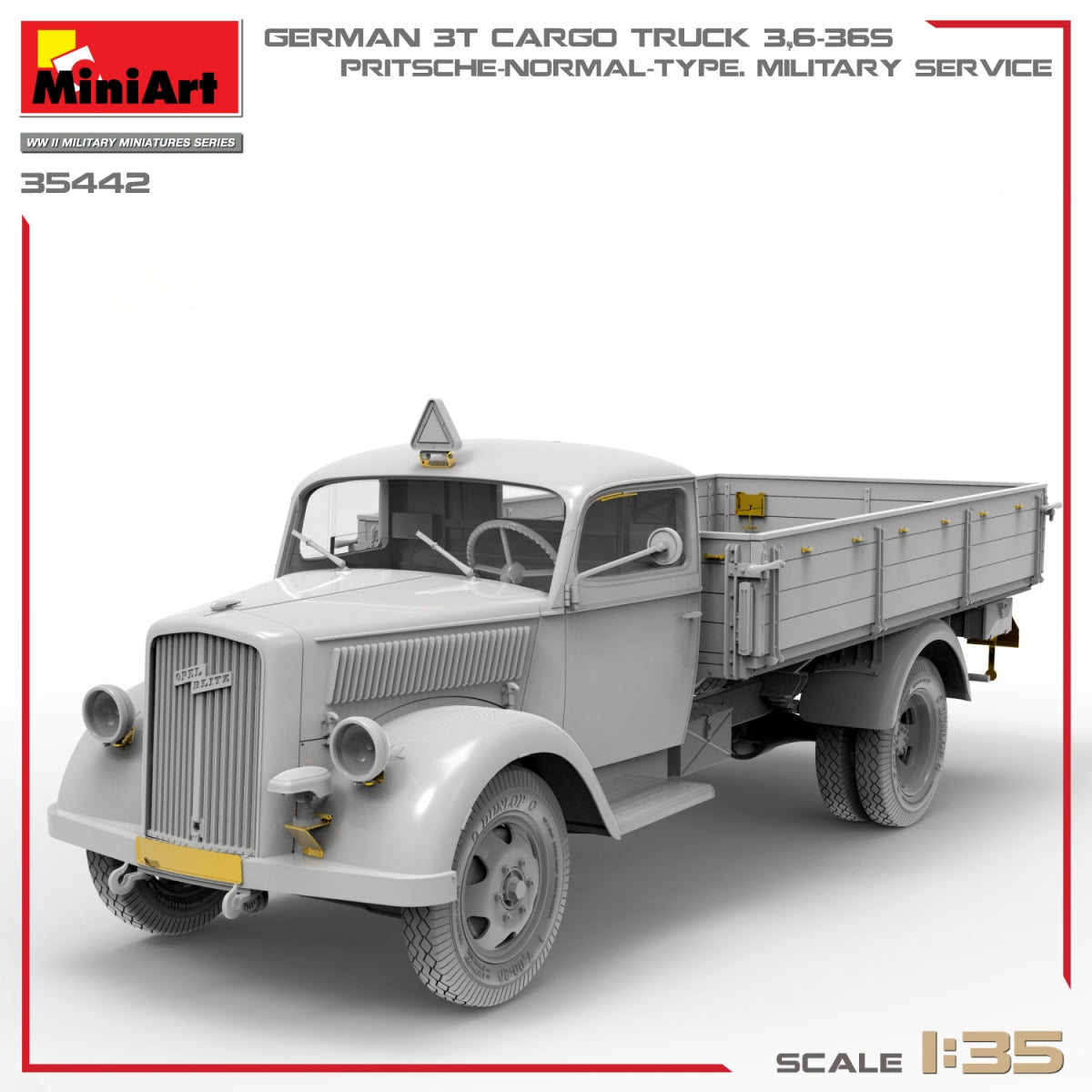 Miniart 35442 GERMAN 3T CARGO TRUCK 3,6-36S. PRITSCHE-NORMAL-TYPE. MILITARY SERVICE 1/35 – immagine 11