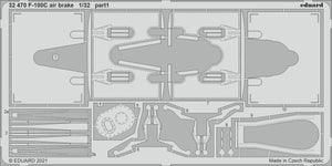 Eduard 32470 F-100C air brake TRUMPETER 1/32
