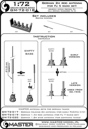 Master GM-72-018 German WWII 2m rod antenna (for Fu 5 radio set) (1pc) 1/72 – Bild 10