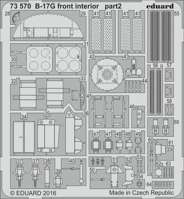 Eduard 73570 B-17G front interior AIRFIX A08017 1/72 – Bild 2