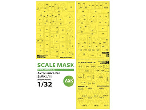 Art Scale Kit M32054 Avro Lancaster B Mk.I/III Express Self Adhesive Masks for Border Model 1/32