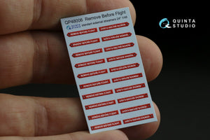 Quinta Studio QP48006 &amp;quot;Remove Before Flight&amp;quot; standart external streamer 24&amp;quot;, 20 Pcs 1/48 – immagine 6