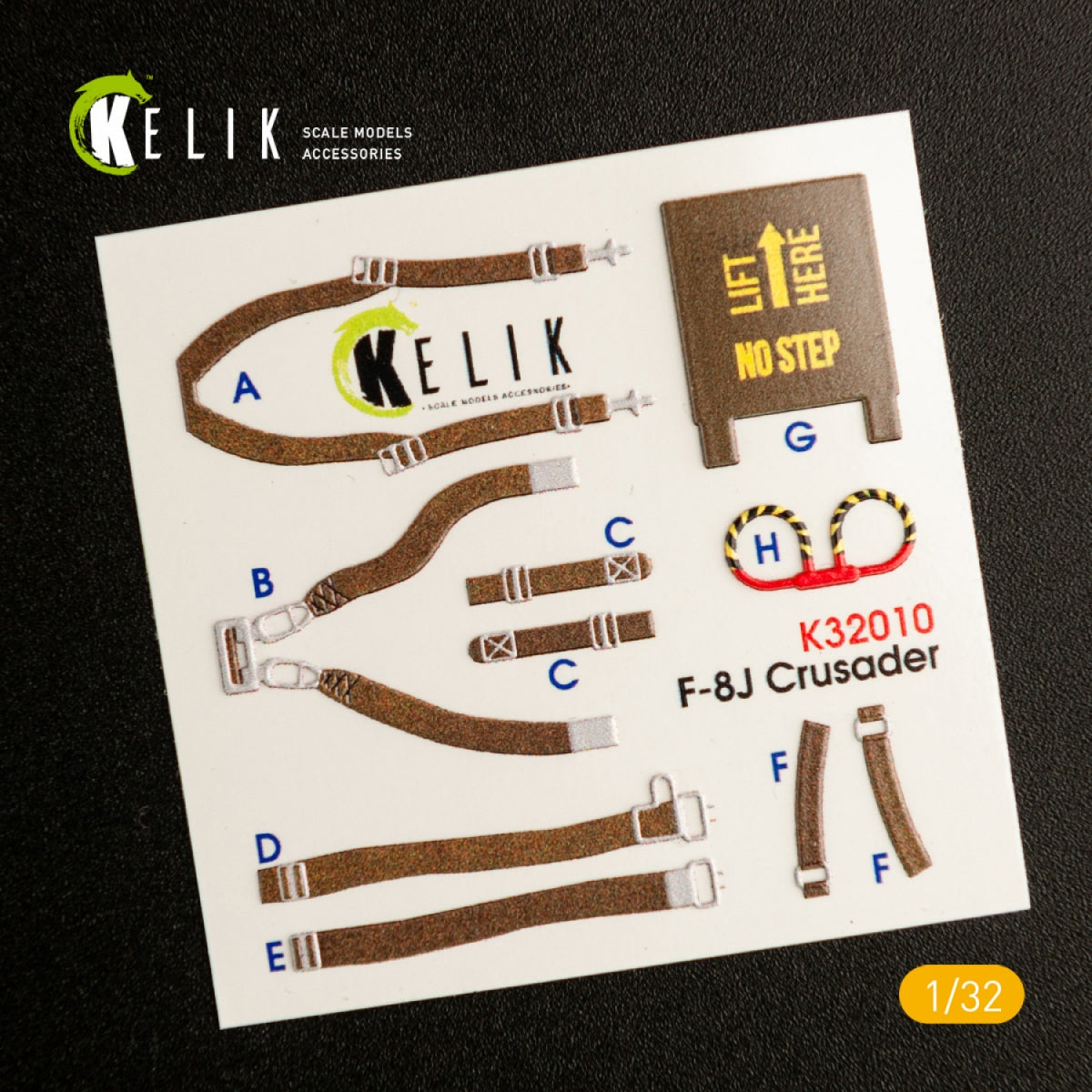 KELIK K32010 F-8J CRUSADER- INTERIOR 3D DECAL FOR TRUMPETER KIT 1/32 – zdjęcie 2