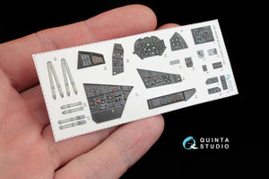 Quinta Studio QD48036 Mi-24V NATO (black panels) 3D-Printed &amp;amp; coloured Interior on decal paper (for Zvezda kit) 1/48 – immagine 2