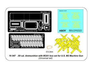 Aber 16047 50 cal. Ammunition with M2A1 box set for U.S. M2 Machine Gun 1/16 – zdjęcie 11