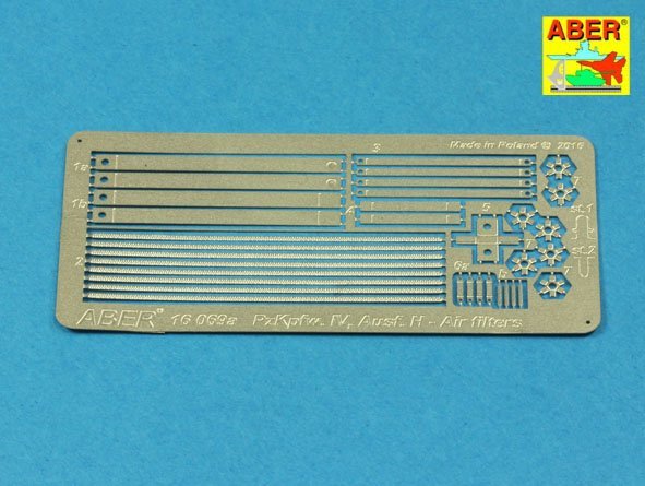 Aber 16069 GERMAN MEDIUM TANK Pz.Kpfw. IV, Ausf.H (Sd.Kfz. 161/2) Vol.10 - Air filters 1/16 – immagine 5