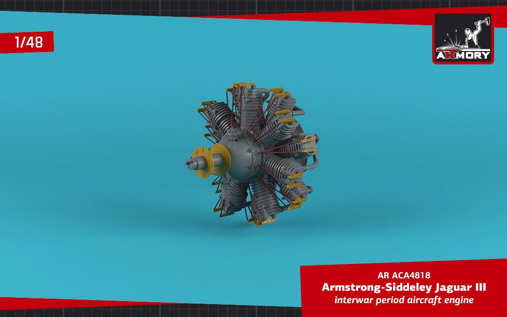 Armory Models ACA4818 A.S. Jaguar-III aircraft engine 1/48