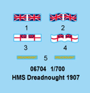 Trumpeter 06704 HMS DeadNought 1907 1/700 – immagine 3