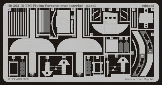 Eduard 49362 B-17G rear interior 1/48 Revell – imagen 3
