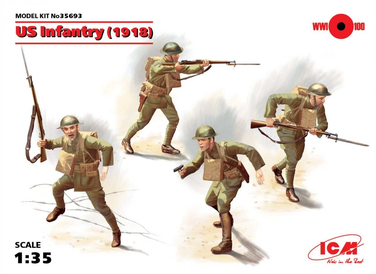 ICM 35693 US Infantry (1918) (4 figures) 1/35