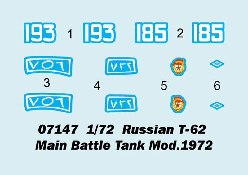 Trumpeter 07147 Char de combat principal russe T-62 Mod.1972 1/72 – image 3