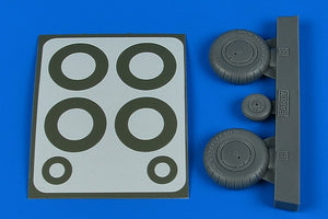 Aires 2245 Bf 108 wheels &amp;amp; paint masks - early 1/32 EDUARD