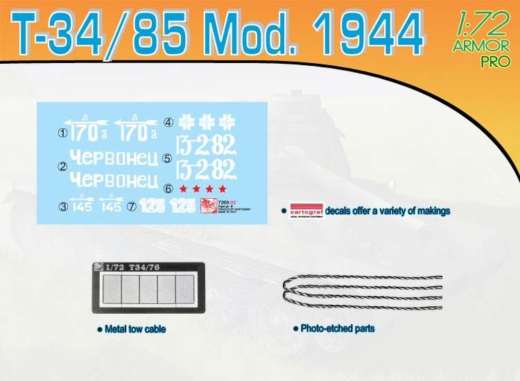 Dragon 7269 T-34/85 Mod.1944 1/72 – Bild 6
