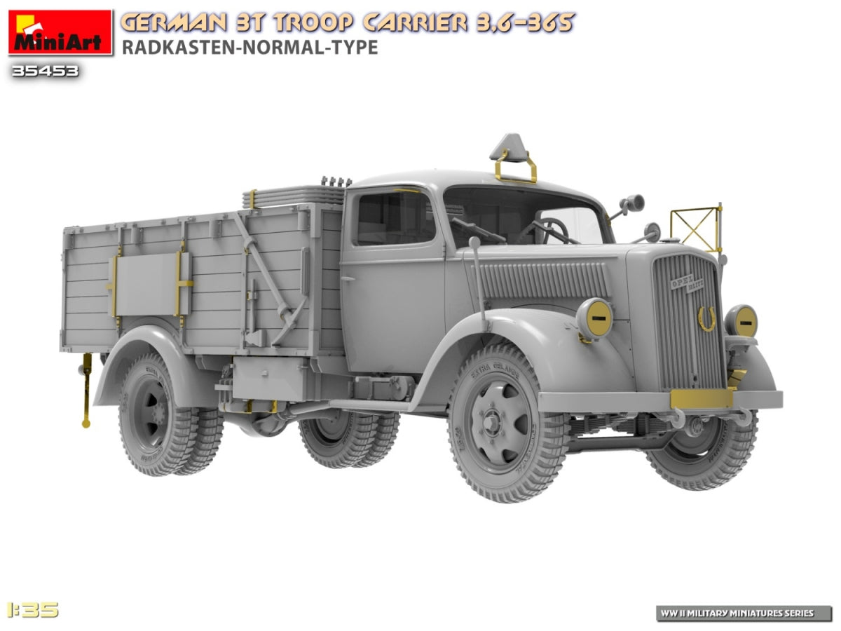 Miniart 35453 Transport de troupes allemand de 3 tonnes 3.6-36S Radkasten-Normal-Type 1/35 – image 9