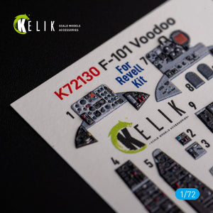 KELIK K72130 F-101 Voodoo - interior 3D decals for Revell kit 1/72 – zdjęcie 5