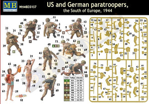 Master Box 35157 US and German Paratroopers (Southf Europe, 1944) 1/35 – immagine 2