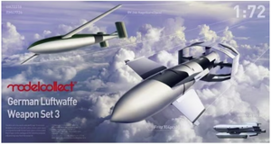 Modelcollect UA72215 German WWII Luftwaffe Weapon Set 3 (BV246x2 / Fritz X x 4 and Hs293x2) 1/72
