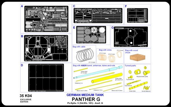 Aber 35K04 German medium tank Pz. Kpfw. V, Panther, Ausf. G (Sd. Kfz. 171) 1/35 – imagen 5