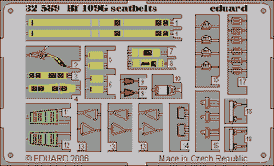Eduard 32589 Bf 109G seatbelts HASEGAWA 1/32