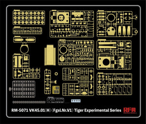 Modèle Rye Field 5071 VK45.01(H) (Fgsl.Nr.V1) Série expérimentale Tiger 1/35 – image 4