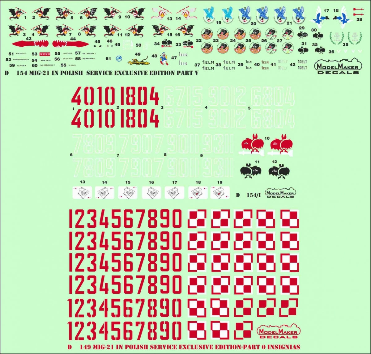 ModelMaker Decals D48154 MiG-21 in Polish service exclusive edition part V 1/48 – imagen 5