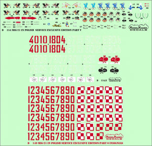 ModelMaker Decals D48154 MiG-21 in Polish service exclusive edition part V 1/48 – imagen 5