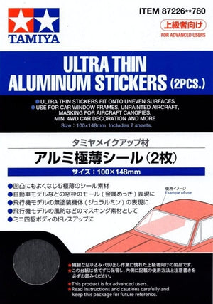 Tamiya 87226 Feuille d&amp;#39;aluminium autocollante (2 feuilles)