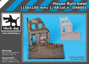 Black Dog D48001 House ruins base 1/48