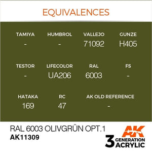 AK Interactive AK11309 RAL 6003 OLIVGRÜN OPT.1 17ml – immagine 3
