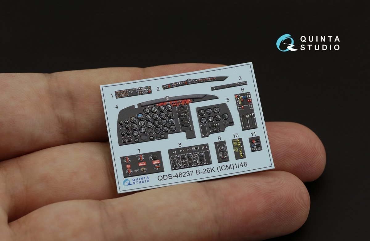 Quinta Studio QDS-48237 B-26K 3D-Printed &amp;amp; coloured Interior on decal paper (ICM) (Small version) 1/48 – imagen 2