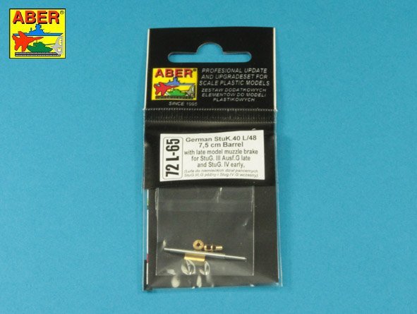 Aber 72L-65 German StuK.40 L/48 7,5 cm Bartel with middle model muzzle brake for StuG. III Ausf.G late &amp;amp; StuG. IV - early 1/72 – Bild 7