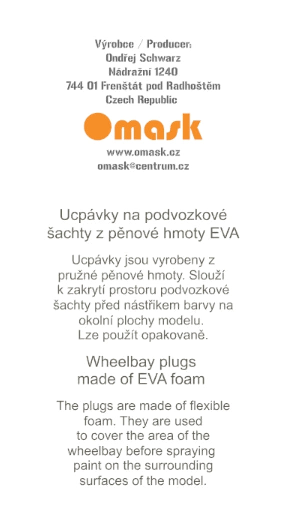 Omask 77212 Mig 15 wheel bay plugs (for Eduard) 1/72 – imagen 2