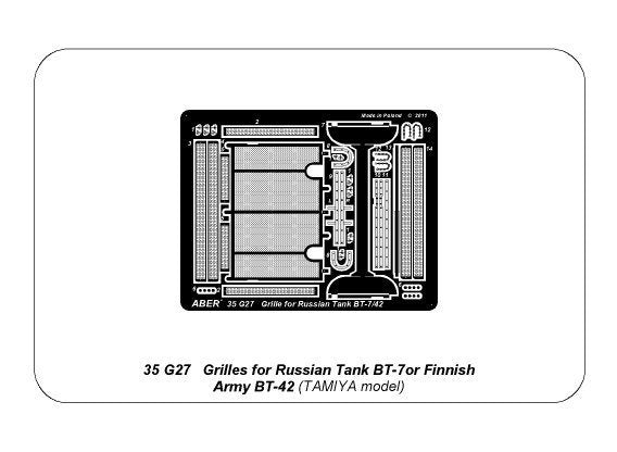 Grilles Aber 35G27 pour BT-7 ou BT-42 (1/35) – image 9