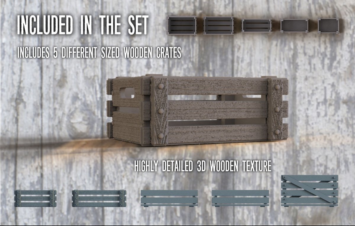 RT-Diorama 35654 3D Resin Print: Wooden Crates 1/35 – zdjęcie 2