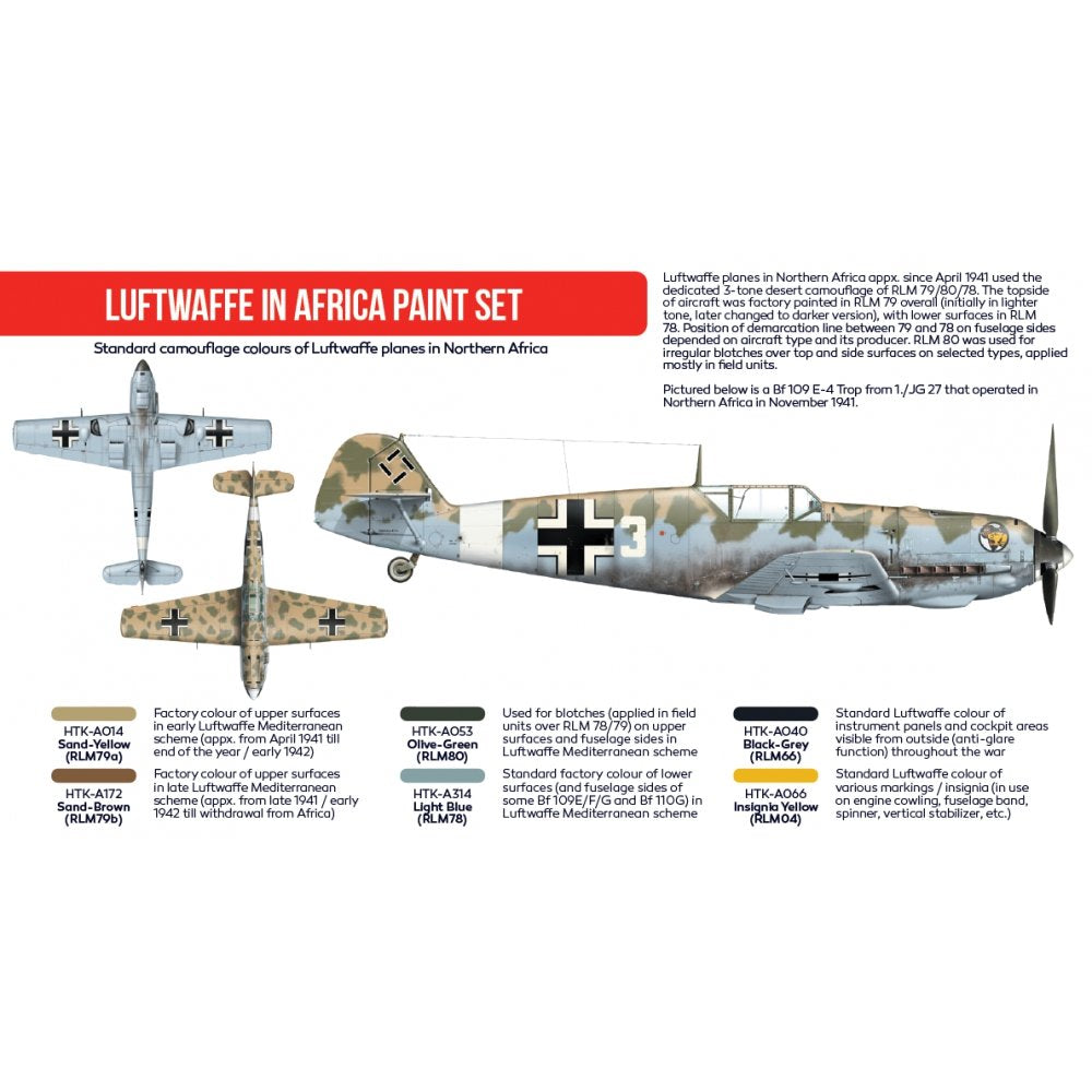 Hataka HTK-AS06.2 Luftwaffe in Africa paint set 6x17ml – zdjęcie 2