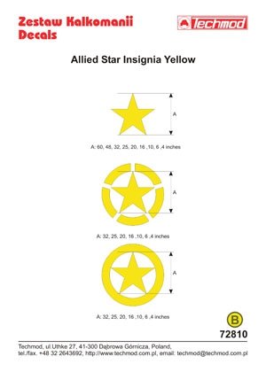 Techmod 72810 - Allied Star Insignia Yellow 1/72 – image 2